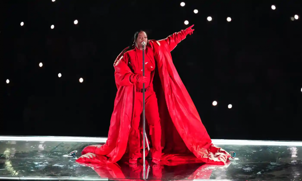 Pregnant Rihanna performs Super Bowl 2023 halftime show